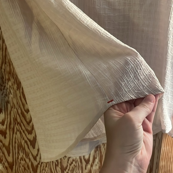 Xierna Farrah Peasant Top, Cream - S - Picture 5 of 7